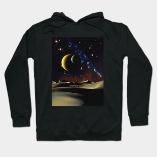 Desert Night - Space Collage, Retro Futurism, Sci-Fi Hoodie